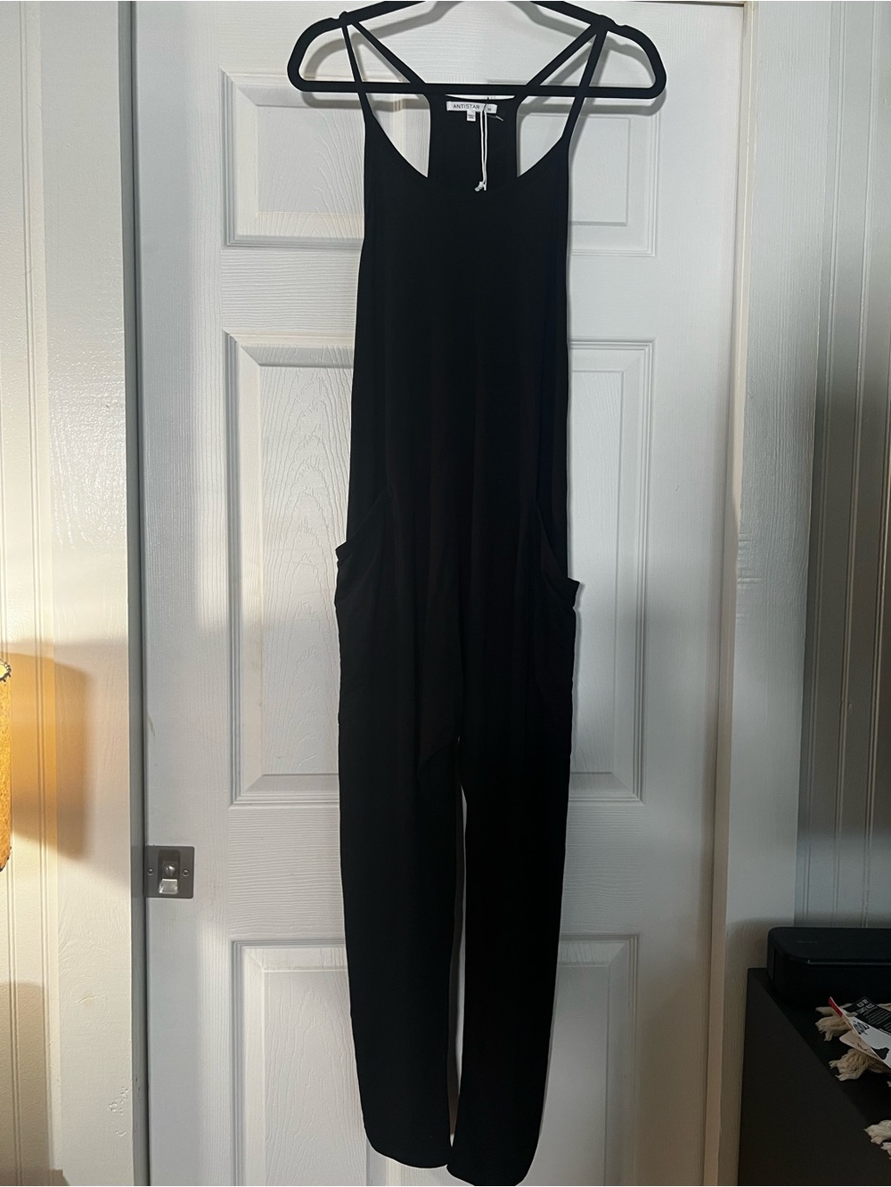Black Women's Sleeveless Jumpsuit with Pockets NWT